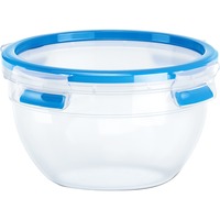 Emsa 518096 recipiente per cibo Rotondo Scatola 1,1 L Trasparente 1 pz, Casella trasparente/Blu, Scatola, Rotondo, 1,1 L, Trasparente, Polipropilene (PP), Elastomero Termoplastico (TPE), Germania