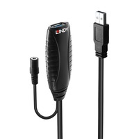 Lindy 43156 cavo USB USB 3.2 Gen 1 (3.1 Gen 1) 10 m USB A Nero, Cavo di prolunga Nero, 10 m, USB A, USB A, USB 3.2 Gen 1 (3.1 Gen 1), 5 Gbit/s, Nero