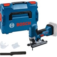 Bosch GST 18V-125 S PROFESSIONAL seghetto elettrico 3500 spm (fogli per minuto) 1,9 kg, Puzzle blu/Nero, Impugnatura a T, Nero, Blu, Acciaio inox, -45 - 45°, Alluminio, Acciaio, Legno, Senza spazzola, 3500 spm (fogli per minuto)