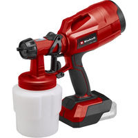 EINHELL Sistema di spruzzatura vernice a batteria Power X-Change TC-SY 18/60 Li-Solo, 18 Volt, Pistola a spruzzo rosso/Nero