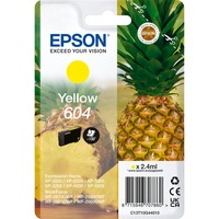 Epson 604 cartuccia d'inchiostro 1 pz Originale Resa standard Giallo Resa standard, Giallo, 2,4 ml, 1 pz, 130 pagine, Confezione singola