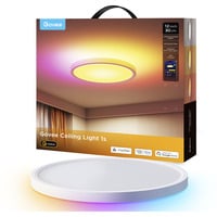 Govee Lampada da Soffitto Intelligente Rotonda 30cm RGBWW + RGBIC, Luce LED Lampada a soffitto intelligente, Wi-Fi/Bluetooth, Bianco, Circolare, 2200 K, 6500 K