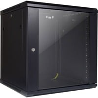 Inter-Tech SMA-6612 12U Da parete Nero, IT armadio Nero, Da parete, 12U, 40 kg, Lucchetti, 23,5 kg, Nero