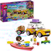 Friends 42659 Viaggio in Auto con il Cucciolo - Macchina Giocattolo con 2 Mini Bamboline, Cane e Accessori, Idea Regalo 6+, Giochi di costruzione