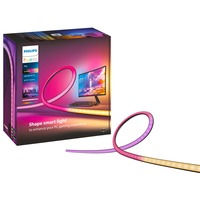 Philips Hue Hue Play Gradient Lightstrip per PC, Striscia LED Nero/Bianco, Philips Hue Play Gradient Lightstrip per PC, Striscia LED intelligente, Bluetooth/Zigbee, Nero, Silicone, Lampadina/e non sostituibile/i, Bianco