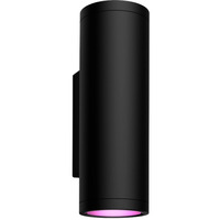 Philips Hue Hue White & Color Ambiance Impress Applique da esterno (bassa tensione), Luce LED Nero, Philips Hue White and Color ambiance Applique da esterno Impress (a bassa tensione), Illuminazione da parete da esterno, Bluetooth/Zigbee, Nero, LED, Vetro, Lampadina/e non sostituibile/i