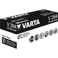 VARTA -V394 Batterie per uso domestico, Batteria Batteria monouso, Ossido d'argento (S), 1,55 V, 58 mAh, Argento, 3,6 mm