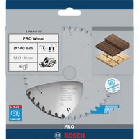 Bosch 2608837672 lama circolare 14 cm 1 pz, Lama per sega Punta a carburo di tungsteno (TCT), Legno, 14 cm, 2 cm, 10500 Giri/min, Bosch