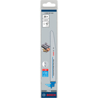 Bosch S 1130 CF Lama per sega universale Bimetallo 1 pz Lama per sega universale, Tubo, Profilato, Bimetallo, Nero, 8 + 10, 2,5 mm