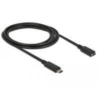 DeLOCK SuperSpeed USB cavo USB 2 m USB 3.2 Gen 1 (3.1 Gen 1) USB C Nero, Cavo di prolunga Nero, 2 m, USB C, USB C, USB 3.2 Gen 1 (3.1 Gen 1), 5000 Mbit/s, Nero