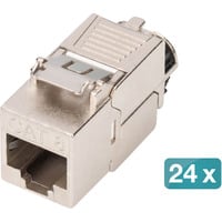 Digitus Modulo Keystone Cat. 8.1, schermato, 24 pezzi, Modulo di Keystone argento