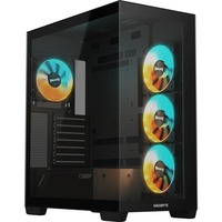 GIGABYTE C500 PANORAMIC STEALTH Midi Tower Nero, Chassis Tower Nero, Midi Tower, PC, Nero, ATX, Mini-ATX, Mini-ITX, Vetro, Plastica, Acciaio, Gaming