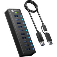 ICY BOX IB-AC6110a, Hub USB Nero