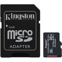 Kingston Scheda microSDHC Industriale 32GB C10 A1 pSLC + Adattatore SD, Scheda di memoria Nero, 32 GB, MicroSDHC, Classe 10, UHS-I, 100 MB/s, 80 MB/s