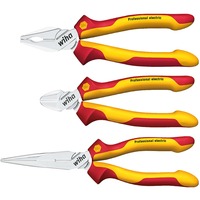 Wiha Set di pinze Professional elettrico, 3 pezzi, Set pinze rosso/Giallo