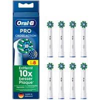 Braun CrossAction 8 pz Bianco, Testina bianco, 8 pz, Bianco, 3 mese(i), Oral-B, Scatola