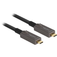 DeLOCK Cavo USB-C ottico attivo 4K video + dati + PD Nero