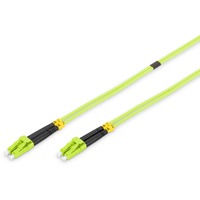 Digitus Cavo patch in fibra ottica, duplex, connettore LC > LC, multimode OM5 verde chiaro