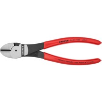 KNIPEX 74 01 180 pinza Pinze da taglio diagonale, Pinze di taglio rosso, Pinze da taglio diagonale, Acciaio al cromo vanadio, Plastica, Rosso, 18 cm, 241 g