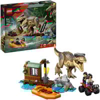 LEGO Jurassic World Fuga sul fiume dal T. rex, Giochi di costruzione Set da costruzione, 5 anno/i, Plastica, 199 pz, 505 g