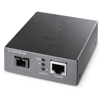 TP-Link Omada TL-FC111B-20 convertitore multimediale di rete 100 Mbit/s Modalità singola Nero, Media Converter 100 Mbit/s, IEEE 802.3, IEEE 802.3i, IEEE 802.3x, 10BASE-T, 100BASE-T, 100BASE-FX, 100 Mbit/s, Full, Half