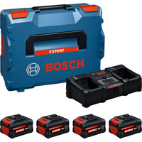 Bosch Set di avvio EXPERT 18V, 2x EXBA 18V-80/-55 + caricabatterie EXAL18V2-320 Nero