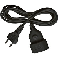 Brennenstuhl Cable de extensión de plástico para interior, 5 metros, Cavo di prolunga Nero