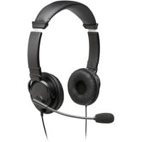 Kensington Cuffie USB ad alta fedeltà con microfono, Headset Nero, Cablato, Musica e Chiamate, 163 g, Auricolare, Nero
