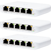 Ubiquiti UniFi Switch Flex Mini (3-pack) Gestito Gigabit Ethernet (10/100/1000) Supporto Power over Ethernet (PoE) Bianco bianco, Gestito, Gigabit Ethernet (10/100/1000), Supporto Power over Ethernet (PoE)