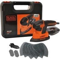 BLACK+DECKER BLACK+DECKER KA2500K Levigatrice Multifunzione Mouse, Velocità 14.000 Giri/Min, 120 W, Delta Sanders arancione /Nero, Velocità 14.000 Giri/Min, 120 W