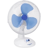 Bestron DDF27W ventilatore Blu, Bianco bianco/Blu, Ventilatore domestico con pale, Blu, Bianco, Tavolo, 27 cm, 75°, Pulsanti