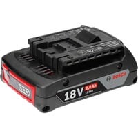 Bosch GBA 18V 2.0Ah Professional Batteria Nero/Rosso, Batteria, Ioni di Litio, 2 Ah, 18 V, Bosch, Nero