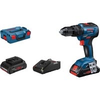 Bosch GSB 18V-55 PROFESSIONAL 1800 Giri/min Senza chiave 1,1 kg Nero, Blu, Rosso, Cordless blu/Nero, Trapano con impugnatura a pistola, Senza chiave, Senza spazzola, Nero, Blu, Rosso, 1,3 cm, 1800 Giri/min