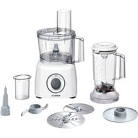 Bosch MCM3200W Food processor MultiTalent 3 800 W Bianco, Robot da cucina bianco, 2,3 L, Bianco, Bianco, Manopola, 3 dischi, Plastica