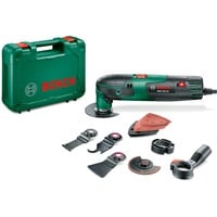 Bosch PMF 220 CE Set Nero, Verde 220 W 20000 OPM, Strumento multi funzione verde/Nero, Milling, Ritaglio, Tagliare, Smerigliatura, Segare, Raschiare, Nero, Verde, 20000 OPM, 15000 OPM, 2,8°, AC