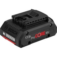 Bosch ProCORE 14V 4.0Ah Professional Batteria Nero Nero/Rosso, Batteria, Bosch, Nero, 1 pz