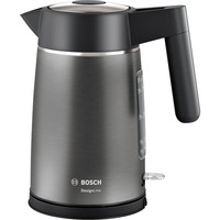 Bosch TWK5P475 bollitore elettrico 1,7 L 2400 W Grigio grigio/Nero, 1,7 L, 2400 W, Grigio, Acciaio inossidabile, Indicatore del livello dell'acqua, Senza filo