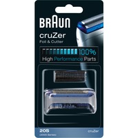 Braun CruZer Testina Di Ricambio 20S Color Argento - Compatibile Con I Rasoi argento, Testina per rasatura, 1 testina/e, Blu, Argento, Plastica, Metallo, Braun, geschikt voor cruZer 6 face, cruZer 6 beard & head, cruZer 6 body, cruZer 5 beard, cruZer 4 face