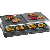 Clatronic RG 3518 Nero 1400 W, Raclette Nero/in acciaio inox, 1400 W, 220-240 V, 50 - 60 Hz, 4,85 kg, 8 pezzo(i)