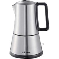 Cloer 5928 macchina per caffè Boccale per moca elettrico, Macchina per espresso accaio, Boccale per moca elettrico, Caffè macinato, 365 W, Acciaio inossidabile