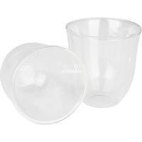 DeLonghi 5513214601 bicchiere da caffè Trasparente 2 pz 190 ml trasparente, Trasparente, Vetro, 2 pz, Chiara, 190 ml, 95 mm