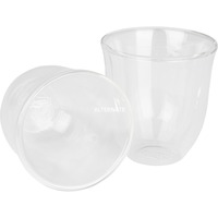 DeLonghi 5513214601 bicchiere da caffè Trasparente 2 pz 190 ml, Vetro trasparente, Trasparente, Vetro, 2 pz, Chiara, 190 ml, 95 mm