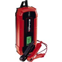 EINHELL CE-BC 6 M Caricabatteria per veicolo 12 V Nero, Rosso rosso/Nero, 12 V, 220 - 240 V, 50 Hz, LCD, Sovraccarico, Cortocircuito, IP65