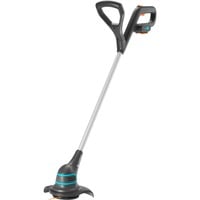 GARDENA 9822-20 decespugliatore e tagliabordi 15 W Batteria Nero, Argento grigio/Turchese, Decespugliatore, Lama, Impugnatura a D con avvolgimento filo, Nero, Argento, 22,3 cm, 86 dB
