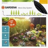 GARDENA Micro-Drip-System Starter Set randen S 13010-20, Sistemi a goccia Nero, 15 m, Nero