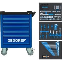 GEDORE WSL-M-TS-172 Acciaio inossidabile, Carrelli per attrezzi blu/Nero, Acciaio inossidabile, Blu, 6 cassetto/cassetti, 625 mm, 903 mm, 510 mm