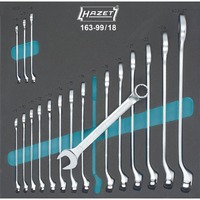 Hazet 163-99/18 chiave inglese combinata 6,27 mm, Cromo, 2,67 kg, 342 mm, 344 mm, 18 pezzo(i)