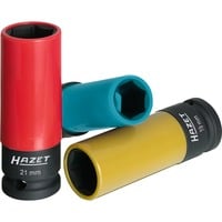 Hazet 903SPC/3 bussola Bussola Impact Blu, Rosso, Giallo multi colorata, Bussola Impact, Blu, Rosso, Giallo, 3 testina/e, 1/2", Metrico, 17,19,21 mm