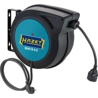 Hazet 9040D-2.5 bobina avvolgicavo 230 V, Tamburo per cavi Nero/Blu, Nero, Blu, 230 V, 20 m, IP20, 9,2 kg