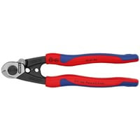 KNIPEX 9562190 tagliafibre blu, Blu/Rosso, Acciaio al cromo vanadio, Nero, Blu, Rosso, 314 g